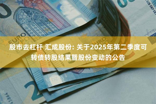 股市去杠杆 汇成股份: 关于2025年第二季度可转债转股结果暨股份变动的公告
