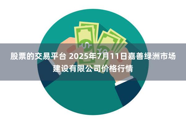 股票的交易平台 2025年7月11日嘉善绿洲市场建设有限公司价格行情