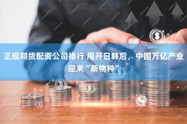 正规期货配资公司排行 甩开日韩后，中国万亿产业迎来“新物种”